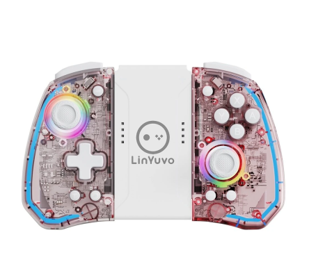 Tay cầm chơi game không dây bán trong suốt LinYuvo KS40