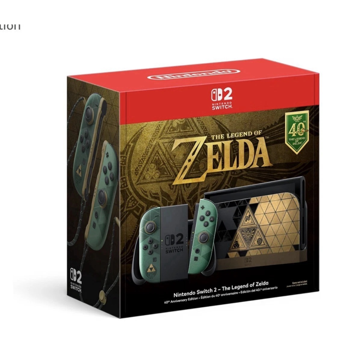 Máy Nintendo Switch 2 The Legend of Zelda 40th Anniversary Edition